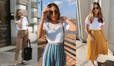 Yazın en şık beyaz tshirt kombin teklifleri