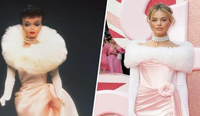Margot Robbie Barbie ile 1960’lara döndü! Zarafetiyle kuğu üzere süzüldü