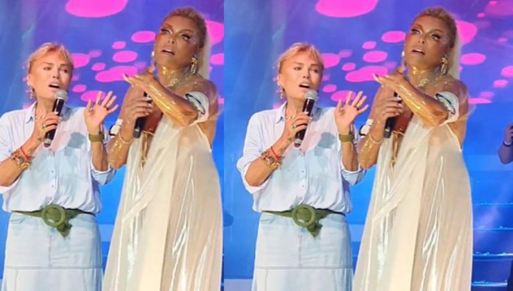 Ajda Pekkan ve Semiramis Pekkan sahnede bir ortaya geldi! İkilinin performansıyla büyüledi